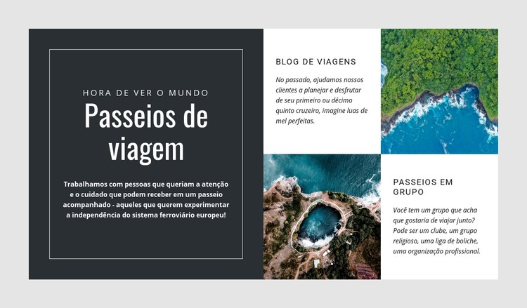 Viajar é um investimento em você Template CSS