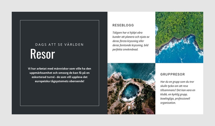 Resor är en investering i dig själv HTML-mall