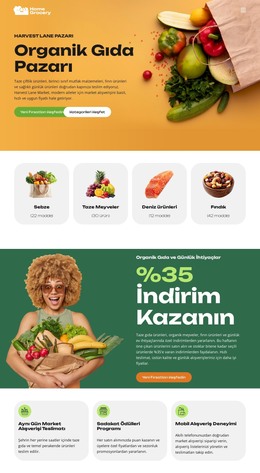 Taze Gıda Teslimatı Için Web Tasarımı