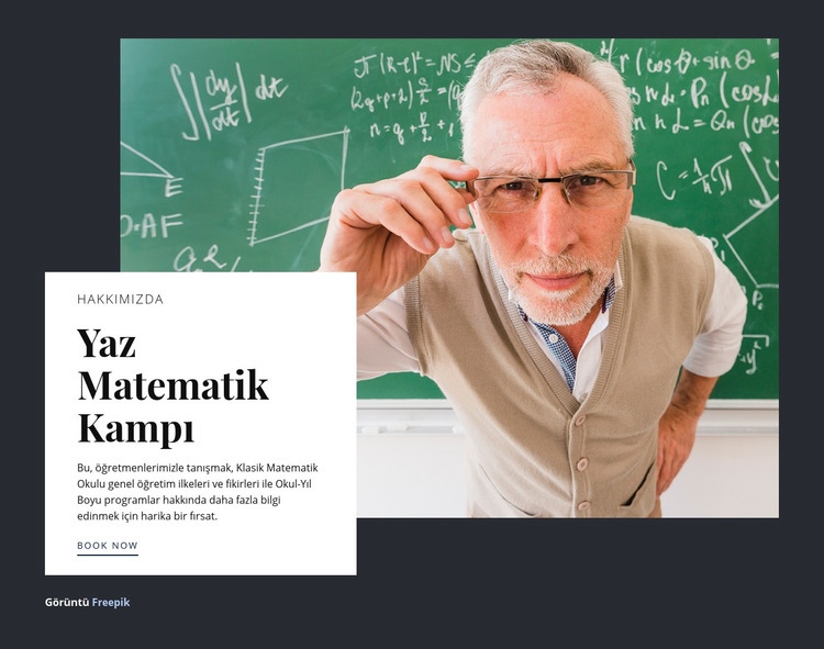 Yaz matematik kampı Bir Sayfa Şablonu