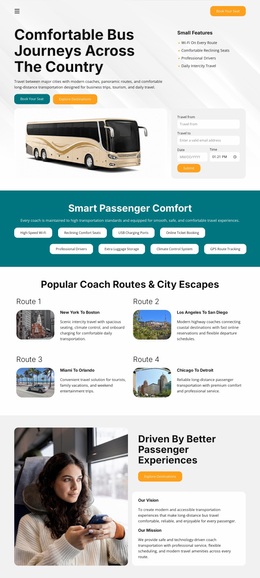 Site Design For Modern Bus Travel