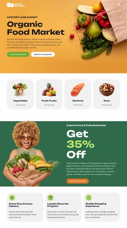 Exclusive Landing Page For Fresh Grocery Delivery