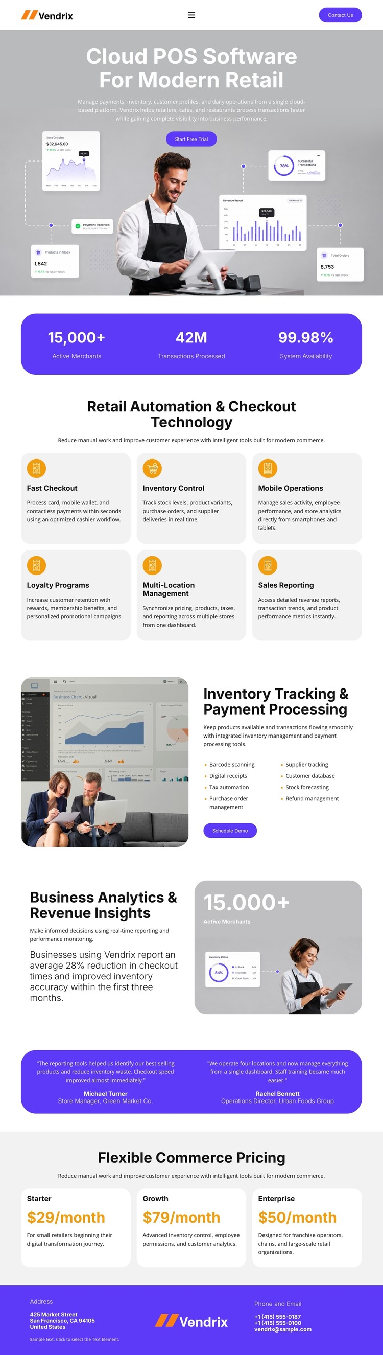 Retail POS Software CSS Template