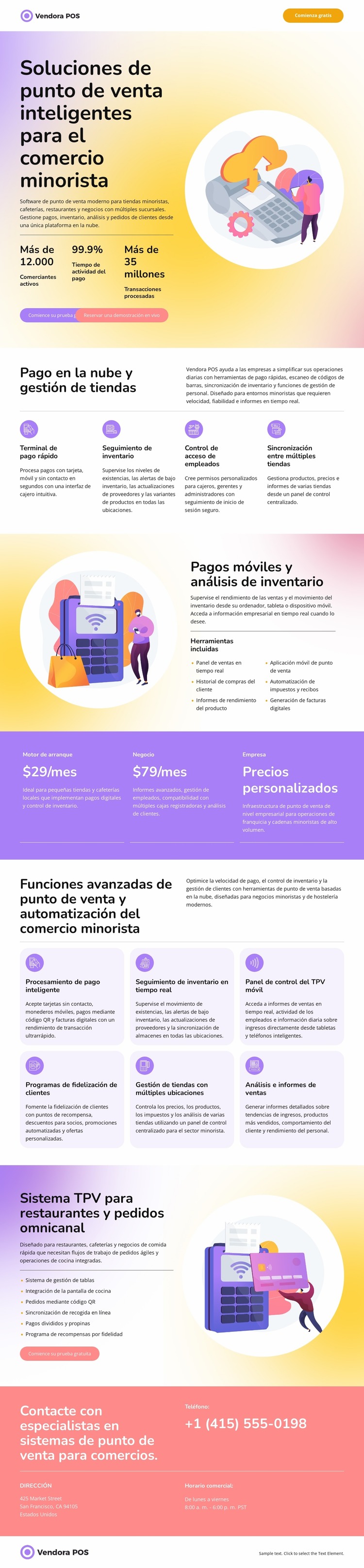 Punto de venta Plantilla Joomla