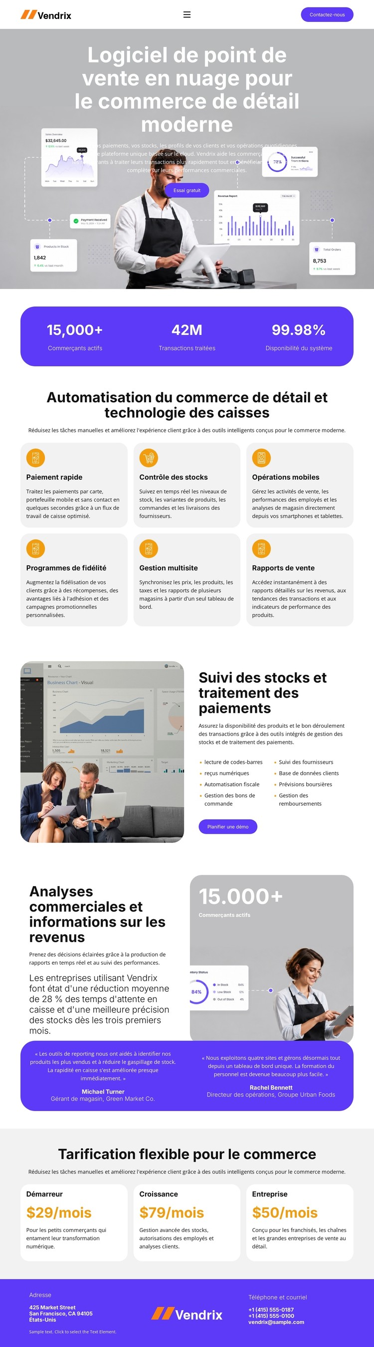 Logiciel de point de vente au détail Modèle CSS