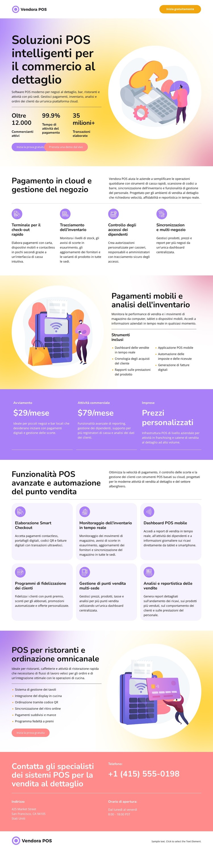 Punto di vendita Modello CSS