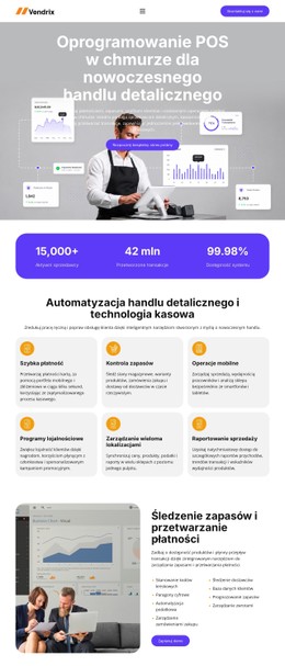 Oprogramowanie POS Dla Handlu Detalicznego Szablon CSS Na Pełną Szerokość Ekranu