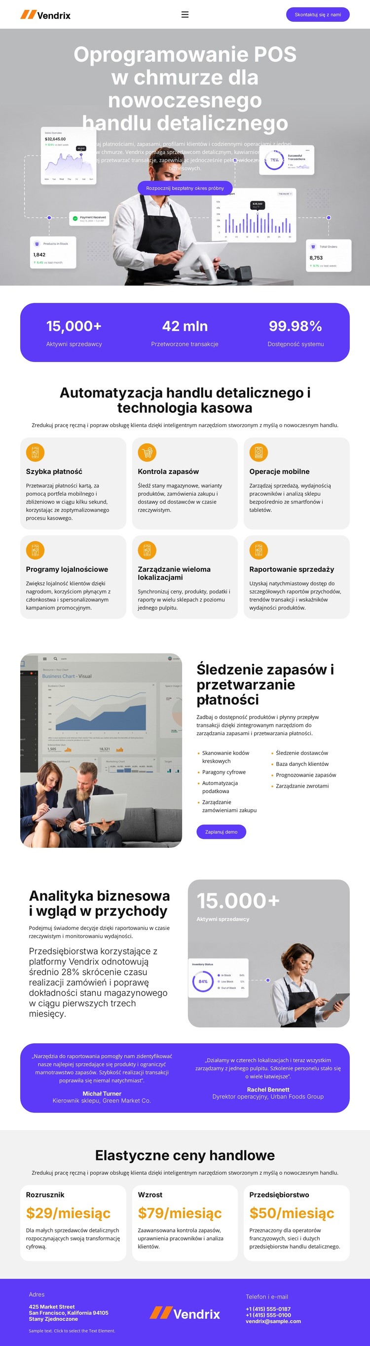 Oprogramowanie POS dla handlu detalicznego Szablon CSS
