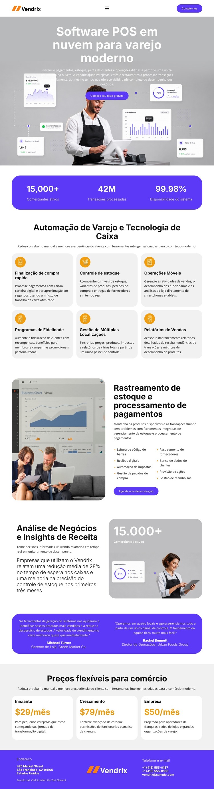 Software de PDV para Varejo Modelo HTML
