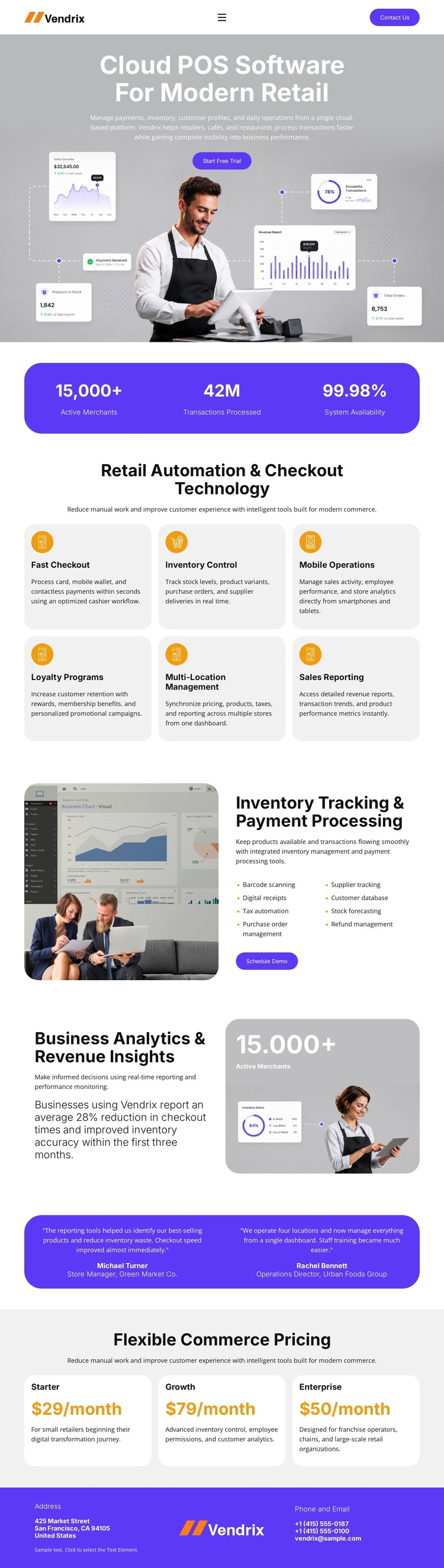 Retail POS Software Template