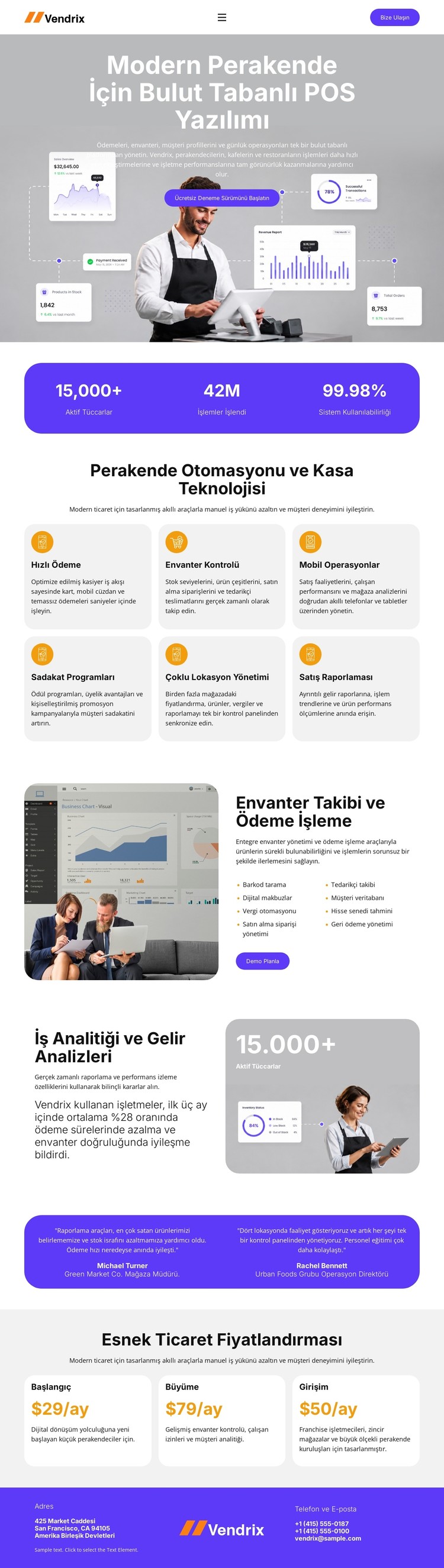 Perakende Satış Noktası Yazılımı CSS Şablonu
