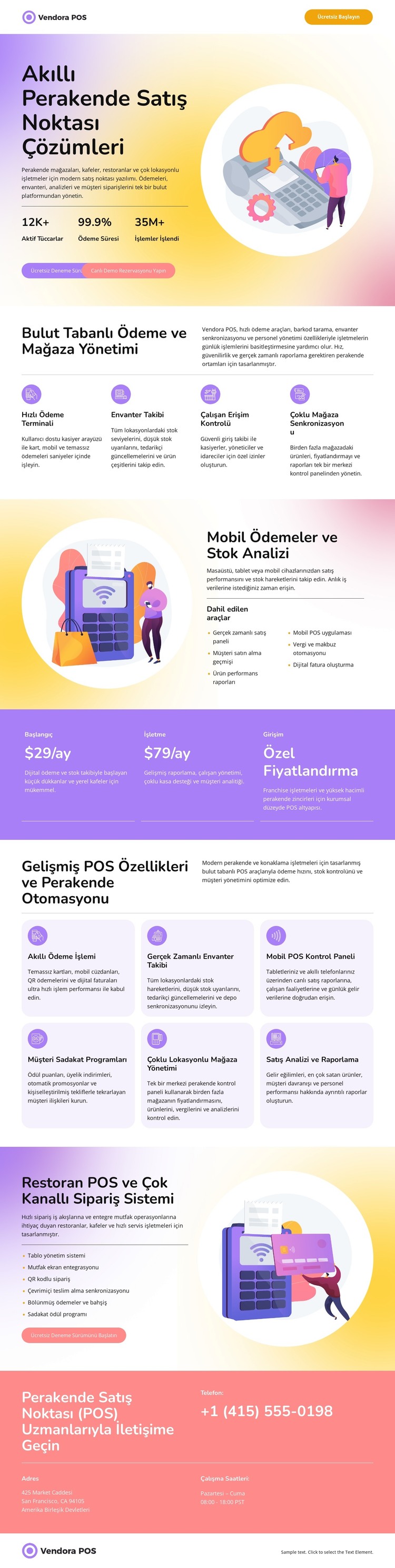 Satış Noktası HTML Şablonu