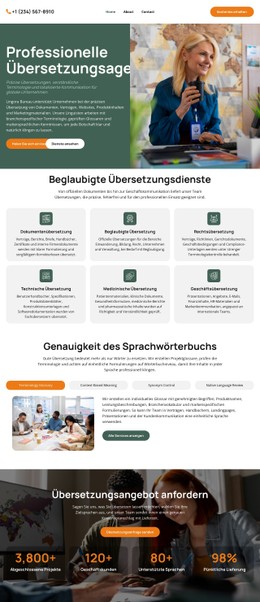 Wörterbuchübersetzungsagentur Tabellen-CSS-Vorlage
