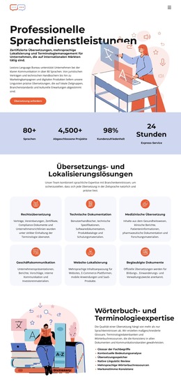 Wörterbuchübersetzungsbüro – Vorlage Zum Hinzufügen Von Elementen Zur Seite