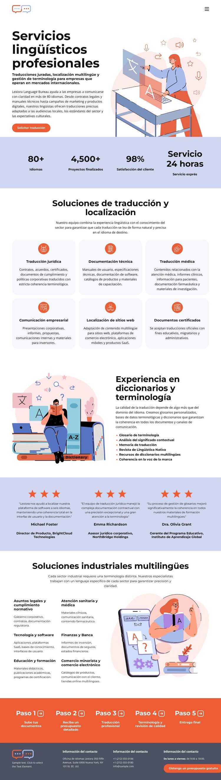 Oficina de traducción de diccionarios Plantilla CSS