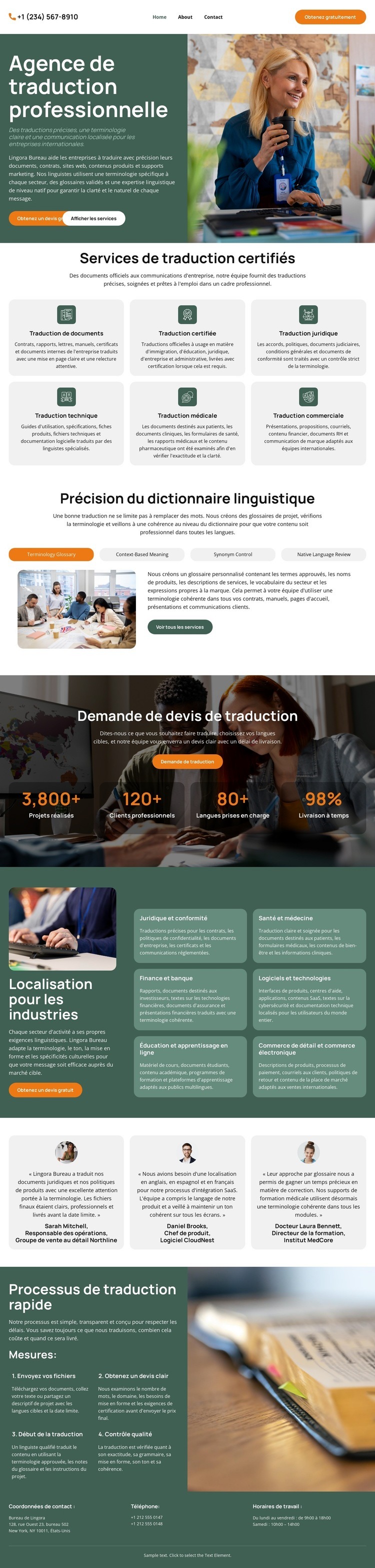 Agence de traduction de dictionnaires Conception de site Web