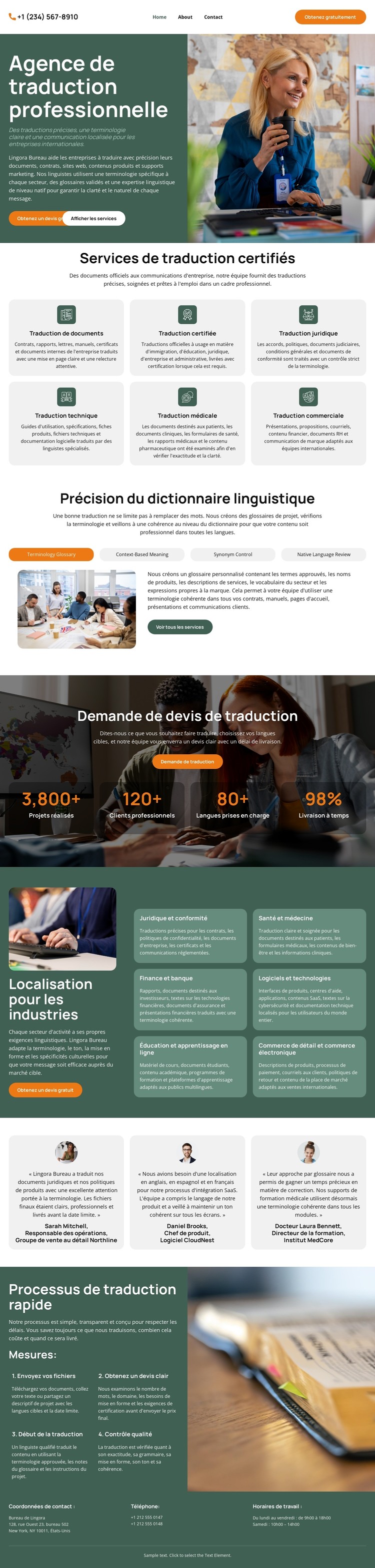 Agence de traduction de dictionnaires Modèle HTML