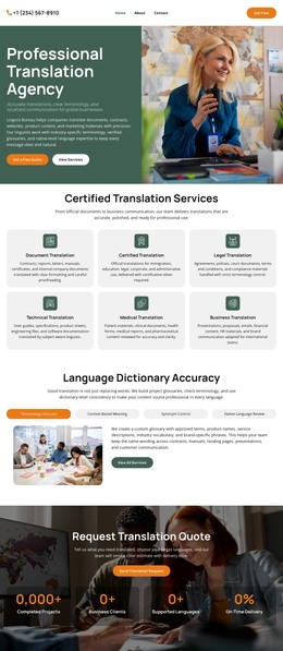 Dictionary Translation Agency - HTML Landing Page