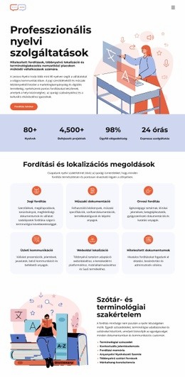 Szótárfordító Iroda – Prémium Sablon