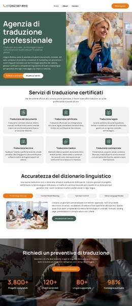 Agenzia Di Traduzione Di Dizionari - Modello HTML5