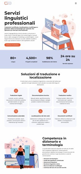 Tema HTML5 Per Ufficio Di Traduzione Del Dizionario