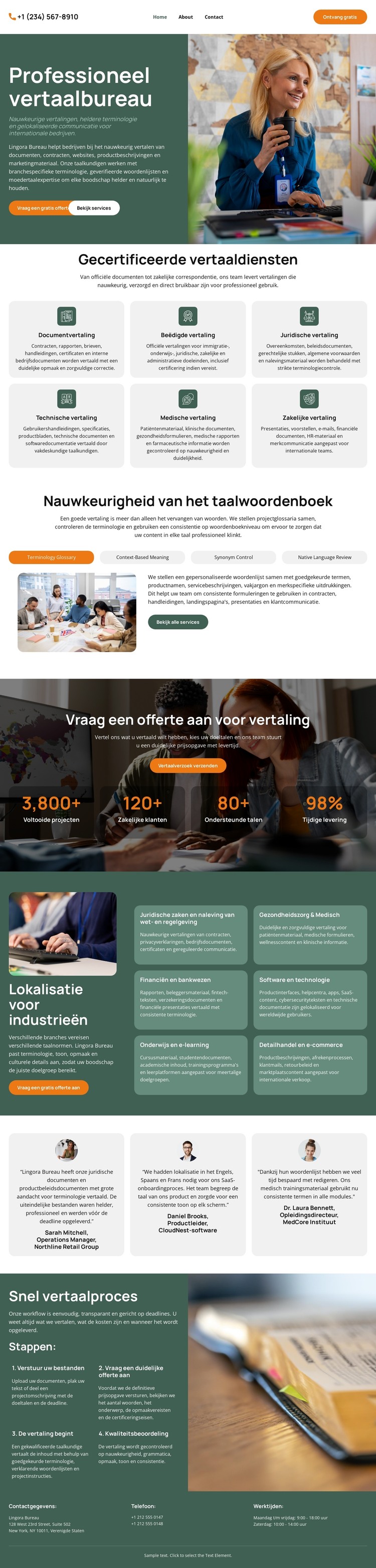 Woordenboek Vertaalbureau HTML-sjabloon