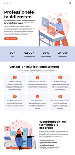 Woordenboek Vertaalbureau - Sjabloon Om Elementen Aan De Pagina Toe Te Voegen