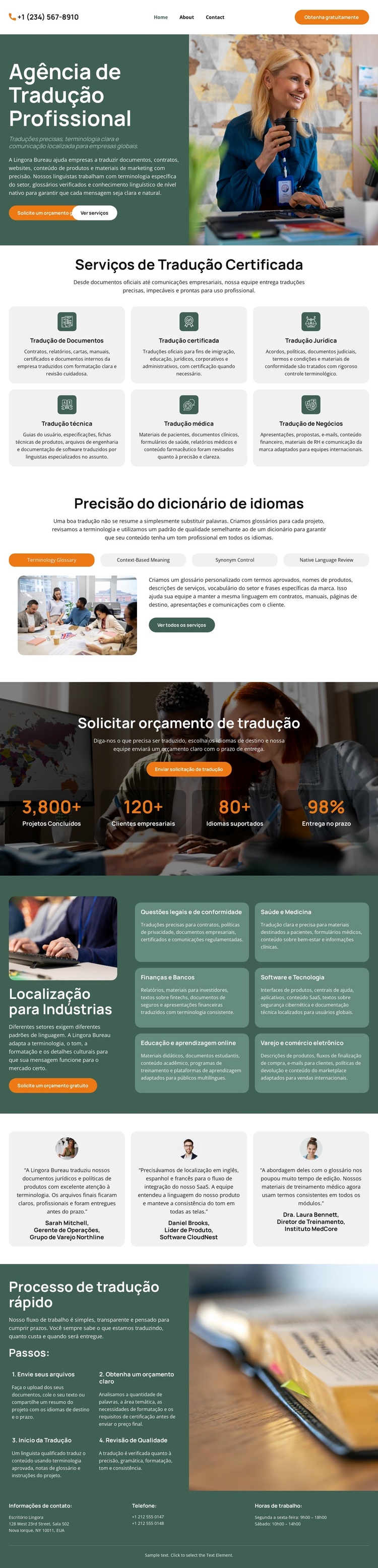 Agência de Tradução de Dicionários Tema WordPress