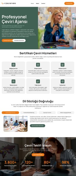 Sözlük Çeviri Ajansı Tablo CSS Şablonu