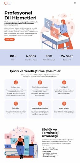 Sözlük Çeviri Bürosu - Duyarlı Tek Sayfalık Şablon