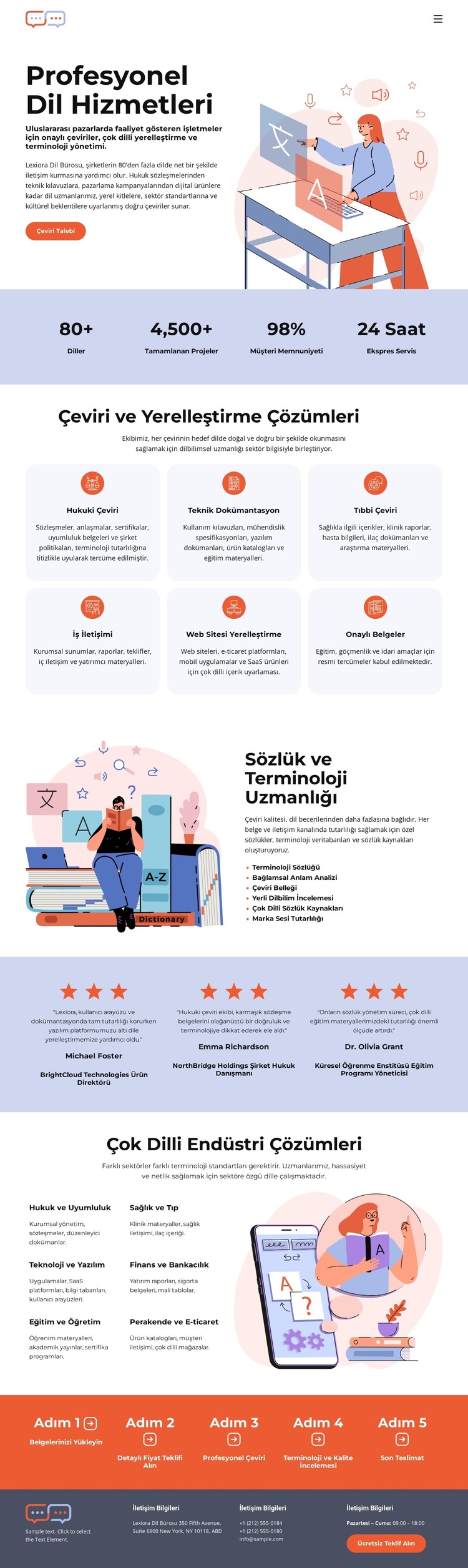 Sözlük Çeviri Bürosu WordPress Teması