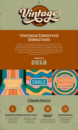 Vintage-Designerportfolio - Responsives Website-Design