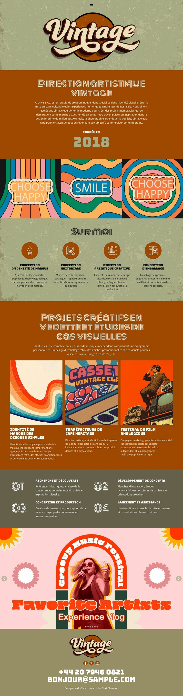Portfolio de créateur vintage Thème WordPress
