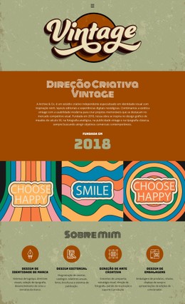 Portfólio De Designer Vintage Modelo Flexbox