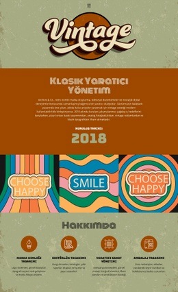 Vintage Tasarımcı Portföyü - En Iyi Tek Sayfalık Şablon