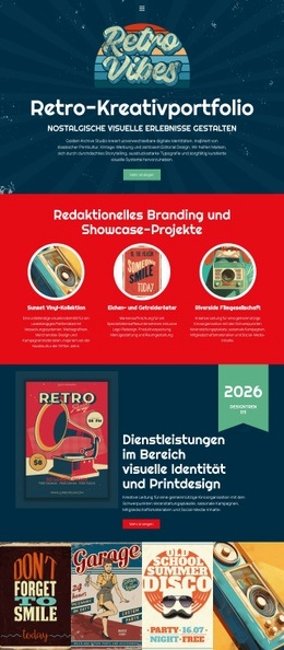 Vintage Creative Portfolio - Anpassbare Professionelle Zielseite