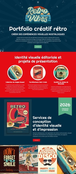 Portfolio Créatif Vintage - Thème WordPress Exclusif