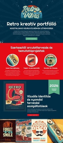 Reszponzív HTML A Következőhöz: Vintage Kreatív Portfólió