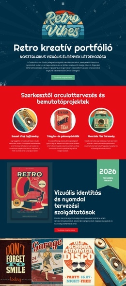 A Legjobb Webhelytervezés Vintage Kreatív Portfólió Számára