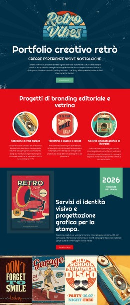 Portfolio Creativo Vintage Modello HTML Di Base Con CSS