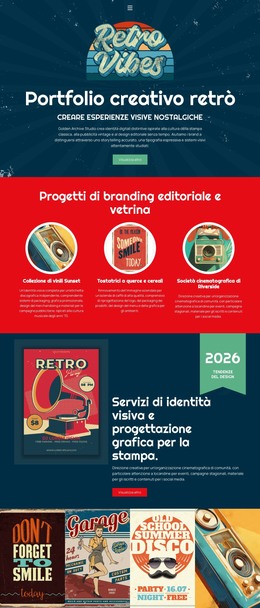 HTML Reattivo Per Portfolio Creativo Vintage