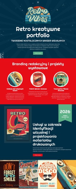 Archiwalne Portfolio Kreatywne Podstawowy Szablon HTML Z CSS