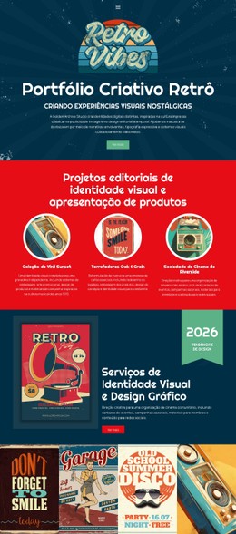 Portfólio Criativo Vintage Template CSS
