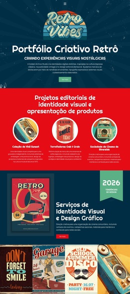 Portfólio Criativo Vintage - Lindo Modelo De Coleção De Cores