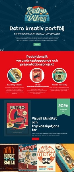Responsiv HTML För Vintage Kreativ Portfolio
