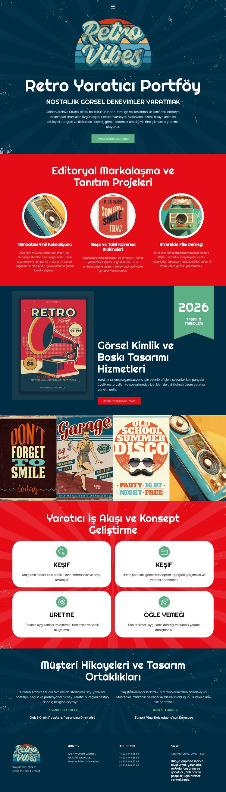 Vintage Yaratıcı Portföy HTML Şablonu
