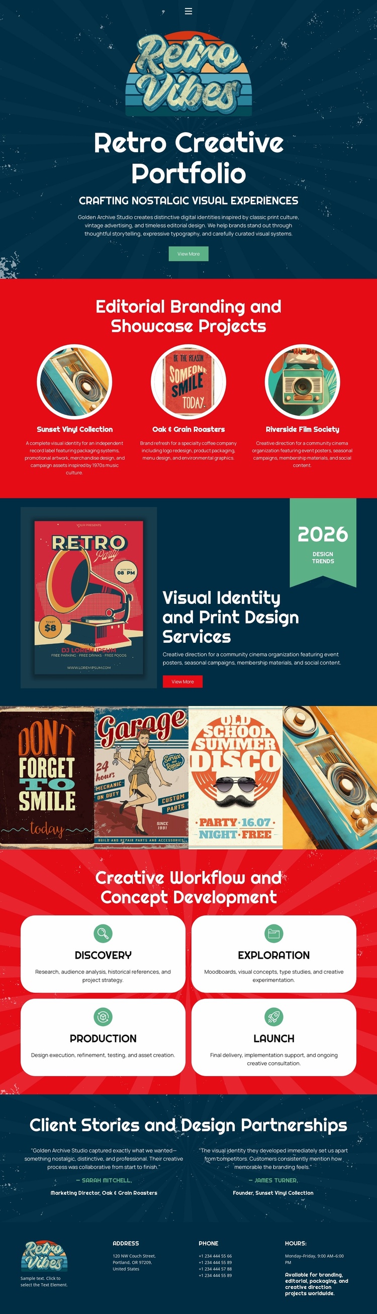 Vintage Creative Portfolio Website Template