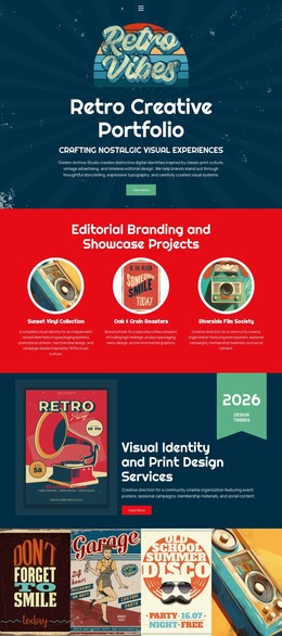 Vintage Creative Portfolio - Exclusive WordPress Theme
