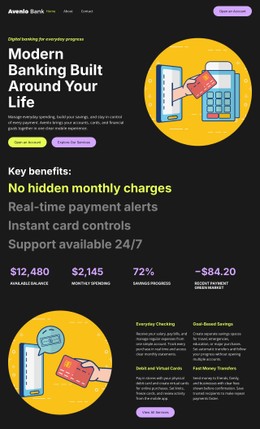 Personal Finance Bank - Best CSS Template