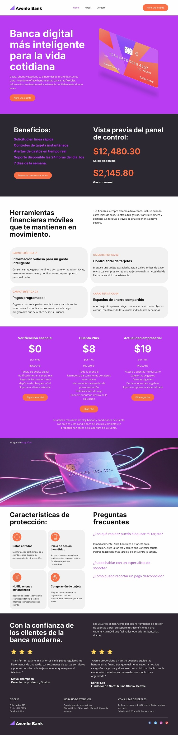 Banco digital moderno Plantilla Joomla